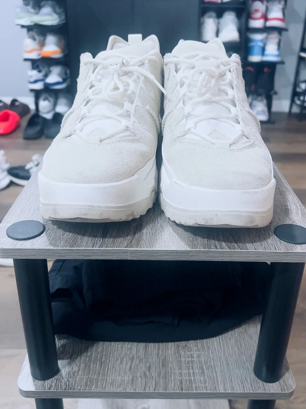 UGG Cream Suede Lace-Up Platform Sneaker